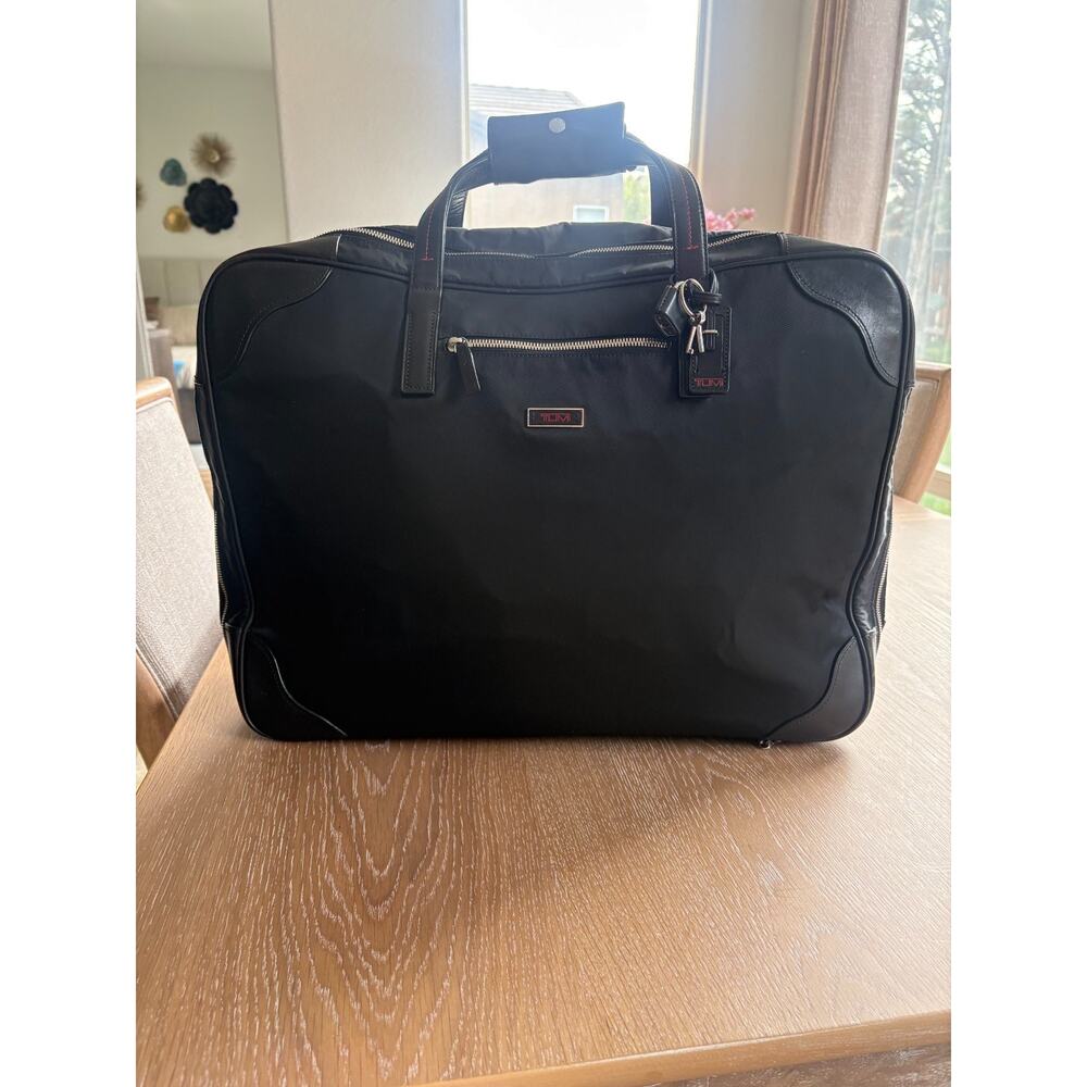 TUMI Classic Travel Weekender Carry On Black Nylon Leather Trim - 48724D